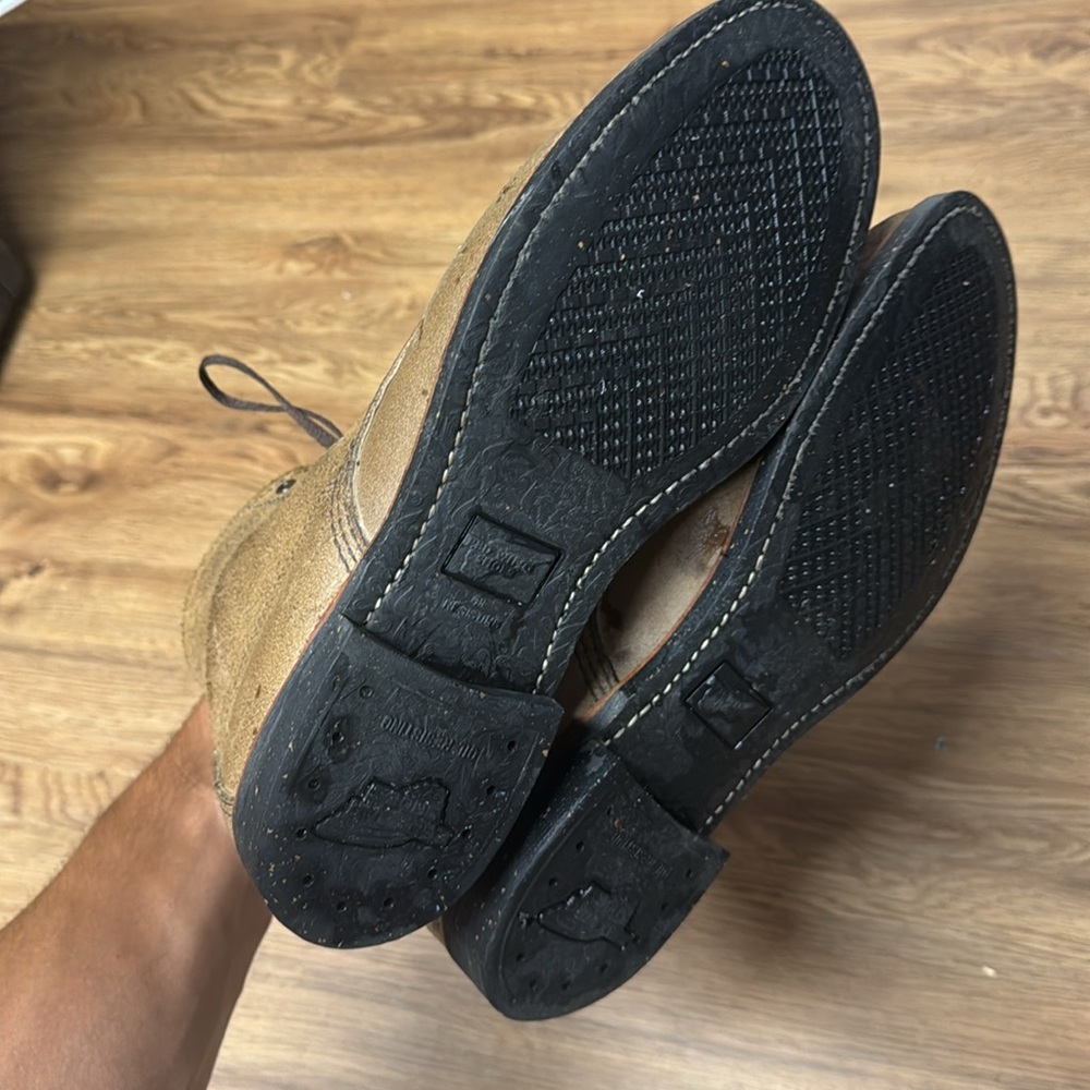 Red Wing Shoes Waxed Roughout Boondocker Style Boot (8062 10.5D) - Picture 6 of 7